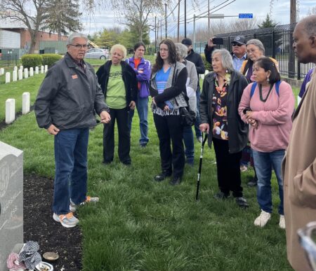ABHMS delegation at Carlisle School cemetery